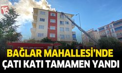 Burdur Bağlar Mahallesinde çatı yangını korkuttu