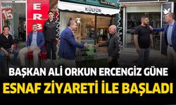 Başkan Ercengiz güne esnaf ziyaretiyle başladı