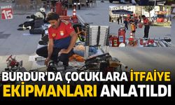 Burdur'da Çocuklara İtfaiye Ekipmanları Anlatıldı