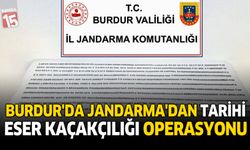 Burdur’da Jandarma’dan Tarihi Eser Kaçakçılığı Operasyonu