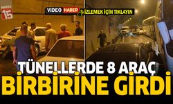 Antalya'da araçlar tünelde birbirine girdi