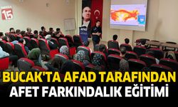 Bucak'ta AFAD Tarafından Afet Farkındalık Eğitimi
