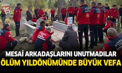 Burdur İtfaiyesi mesai arkadaşlarını unutmadı