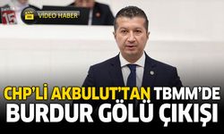 CHP'li Akbulut'tan TBMM'de Burdur Gölü Çıkışı