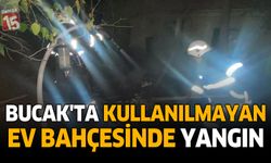Bucak’ta Kullanılmayan Ev Bahçesinde Yangın