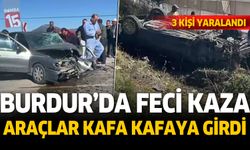 Burdur'da trafik kazası, 3 kişi yaralandı