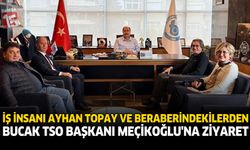 İş İnsanı Ayhan Topay ve Beraberindekilerden Bucak TSO Başkanı Meçikoğlu’na Ziyaret