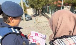 Jandarmanın kadına şiddetle mücadele etkinliği sürüyor