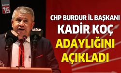 CHP Burdur İl Başkanı Kadir Koç Yeniden Aday Oldu