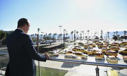 Konyaaltı’da taksicilerden Türk bayraklı Cumhuriyet konvoyu