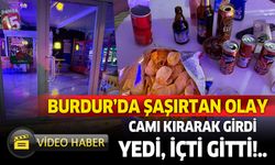 Burdur'da tekel bayine giren şahıs yedi içti gitti