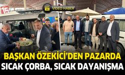 Başkan Özekici'den pazarda sıcak çorba, sıcak dayanışma