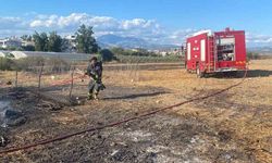 Serik’te ahırda çıkan yangında 1 koyun telef oldu