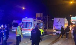 Tıra çarpan motosikletli gencin ölüme gitme anı kamerada