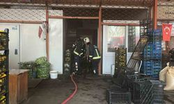 Antalya’da sebze ve meyve deposunda yangın