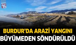 Burdur Bucak'ta arazi yangını itfaiye ekiplerince söndürüldü