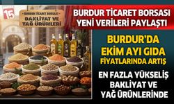 Burdur’da Ekim Ayı Gıda Fiyatları Arttı: En Fazla Yükseliş Bakliyat ve Yağ Ürünlerinde