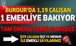 Burdur’da 1,19 Çalışan 1 Emekliyi Finanse Ediyor