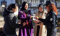 İhsaniye'de vatandaşlara kadına şiddetle mücadele anlatıldı