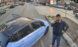 Kadın şoförün kullandığı otobüsün önünü kesen genç, 'maganda' ilan edilmesine tepki gösterdi