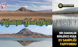 Burdur Karataş Gölü'de kuraklığa yenik düştü. İşte O görüntüler...