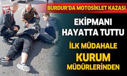 Burdur'da Motosiklet Kazası: Sürücü Ölümden Döndü