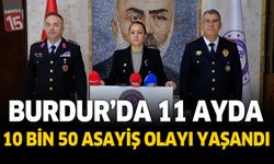Burdur'da 11 ayda 10 bin 50 asayiş olayı yaşandı