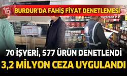 Burdur’da Haksız Fiyat Artışına 3,2 Milyon TL Ceza