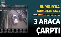Burdur Sanayi Sitesinde yürekleri ağza getiren kaza