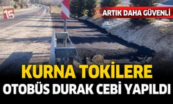Kurna TOKİ’ler Önünde Halk Otobüsü Durak Cebi Tamamlandı