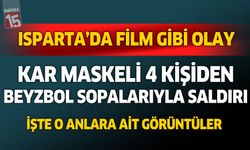 Isparta'da 4 kişi beyzbol sopalarıyla bir kişiye saldırdığı anlar kameraya yansıdı
