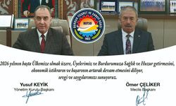 BUTSO Başkanı Yusuf Keyik ve Meclis Başkanı Ömer Çeliker'den yeni yıl mesajı