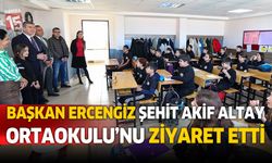 Başkan Ali Orkun Ercengiz Şehit Akif Altay Ortaokulu’nu ziyaret etti
