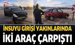 İnsuyu Girişi Yakınlarında iki araç çarpıştı