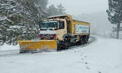 Denizli'de karla mücadele sürüyor