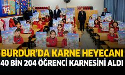 Burdur'da Karne Heyecanı 40 Bin 204 Öğrenci Karnesini Aldı
