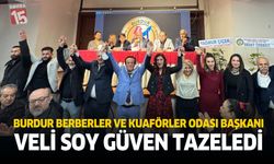 Burdur Berberler ve Kuaförler Odası Başkanı Veli Soy Güven Tazeledi