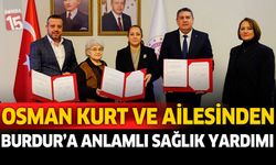 Osman Kurt ve ailesinden Burdur'a anlamlı sağlık yardımı