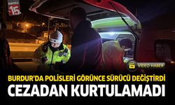 Kazayla ilgilenen polis ekiplerini gördü, sürücü değiştirse de cezadan kaçamadı