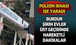 Burdur Şirinevler Üst Geçidinde Hareketli Dakikalar