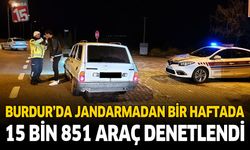Burdur’da Jandarmadan Bir Haftada 15 Bin 851 Araç Denetlendi