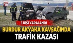 Burdur–Fethiye Karayolunda Kavşak Kazası: 3 Yaralı