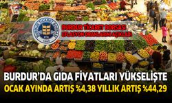 Burdur’da Gıda Fiyatları Yükselişte: Ocak Ayında Artış %4,38, Yıllık Artış %44,29