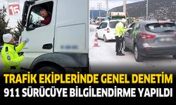Trafik Ekiplerinden Genel Denetim 991 Sürücüye Bilgilendirme Yapıldı