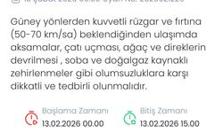 Denizli için kuvvetli rüzgar ve fırtına uyarısı