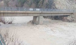 Denizli'de su seviyesi artan derelerde köprüler zarar gördü