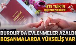 Burdur’da Evlenmeler Azaldı, Boşanmalar Yükselişte