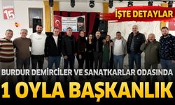 Burdur Demirciler Odası’nda Tarihi Seçim: Başkanlık 1 Oy Farkla El Değiştirdi