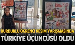 Burdurlu Öğrenci Resim Yarışmasında Türkiye Üçüncüsü Oldu
