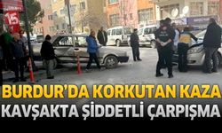 Burdur’da Yürekleri Ağza Getiren Kaza: Kavşakta Şiddetli Çarpışma